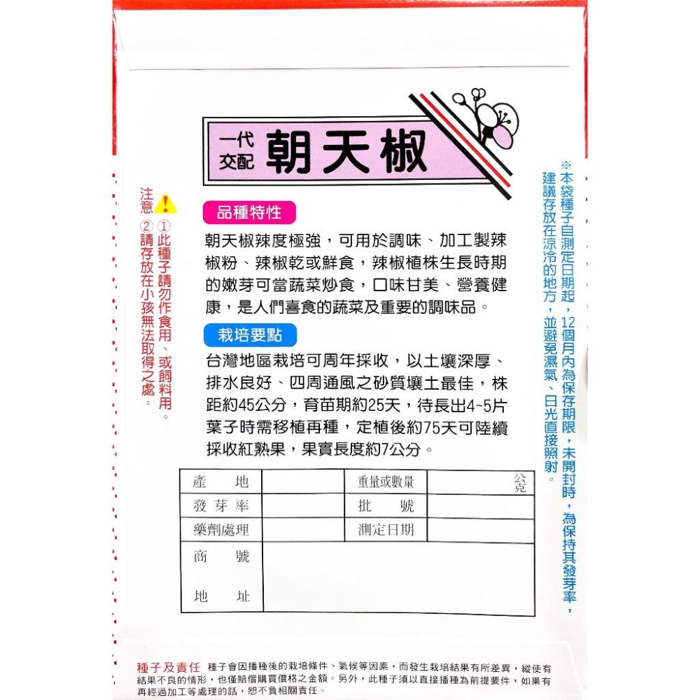 朝天椒種子｜辣椒種子｜開心農場｜新手入門款｜居家種植｜都市農耕｜蔬菜專業戶｜蔬菜種子｜園藝 ｜-細節圖3