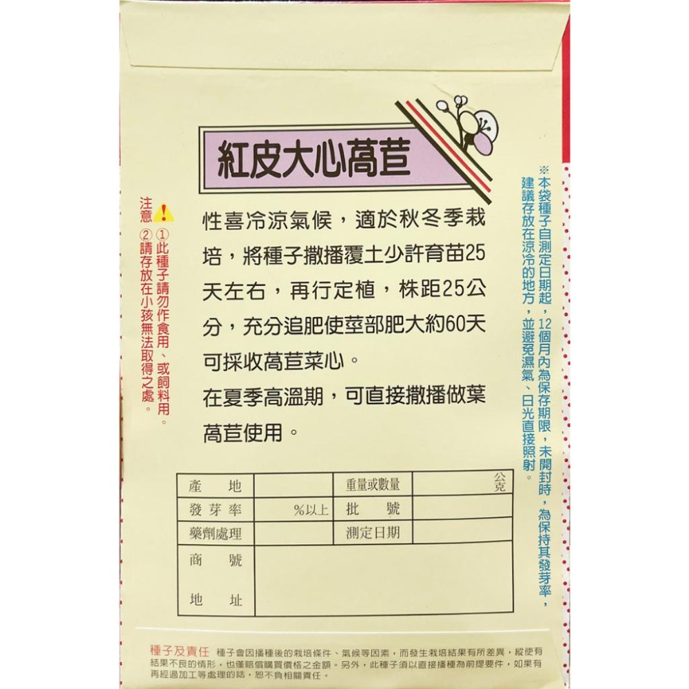 紅大心萵苣種子｜大心萵苣種子｜萵筍種子｜醃漬菜心的品種｜春夏種植｜蔬菜專業戶｜蔬菜種子｜園藝 ｜超高發芽率｜開心農場｜-細節圖5