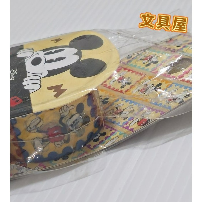☆文具屋☆ 正版授權 米奇 寬版紙膠帶 手帳貼紙 裝飾貼紙 文具 紙膠帶-細節圖2