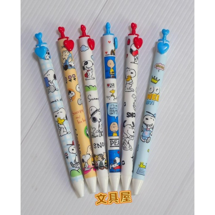 ☆文具屋☆ 史努比 SNOOPY 黑色按壓中性筆 中性筆 按壓自動中性筆 按壓自動原子筆-細節圖2