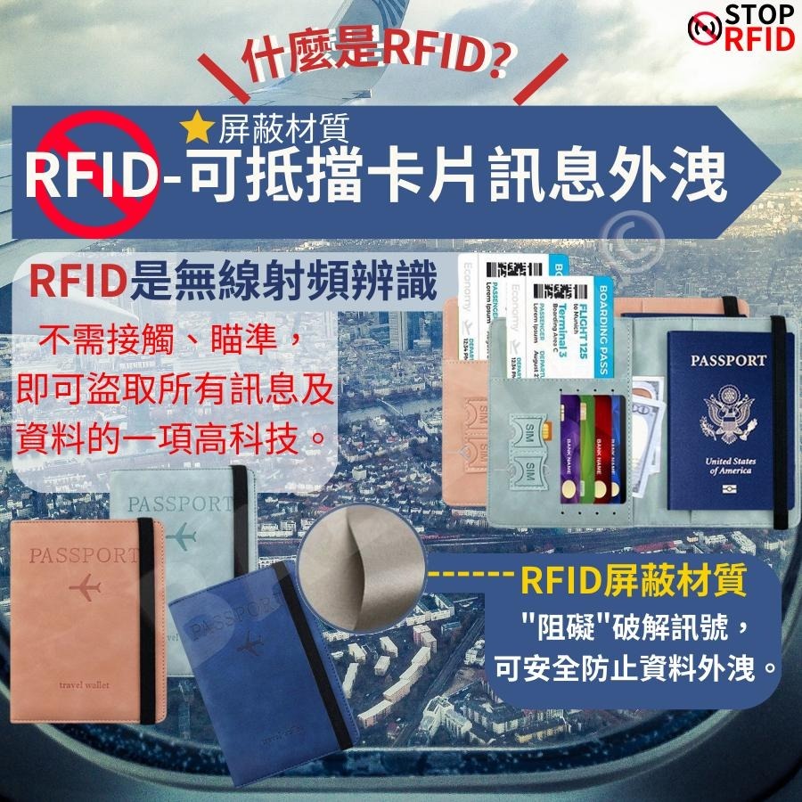 [當天出貨] 護照套 證件套 護照夾 灰色 護照包 RFID護照套 護照收納包 護照收納 證件包 護照保護套-細節圖2