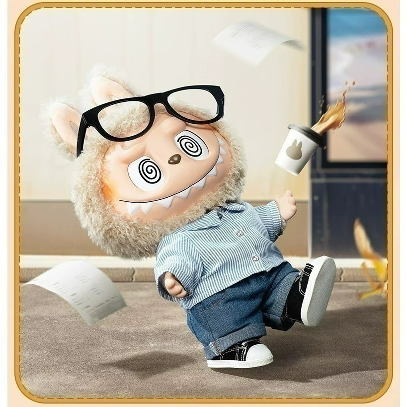 泡泡瑪特 FLIP WITH ME 搪膠毛絨公仔 夏日浪 大夏野 夏日 LABUBU-細節圖4