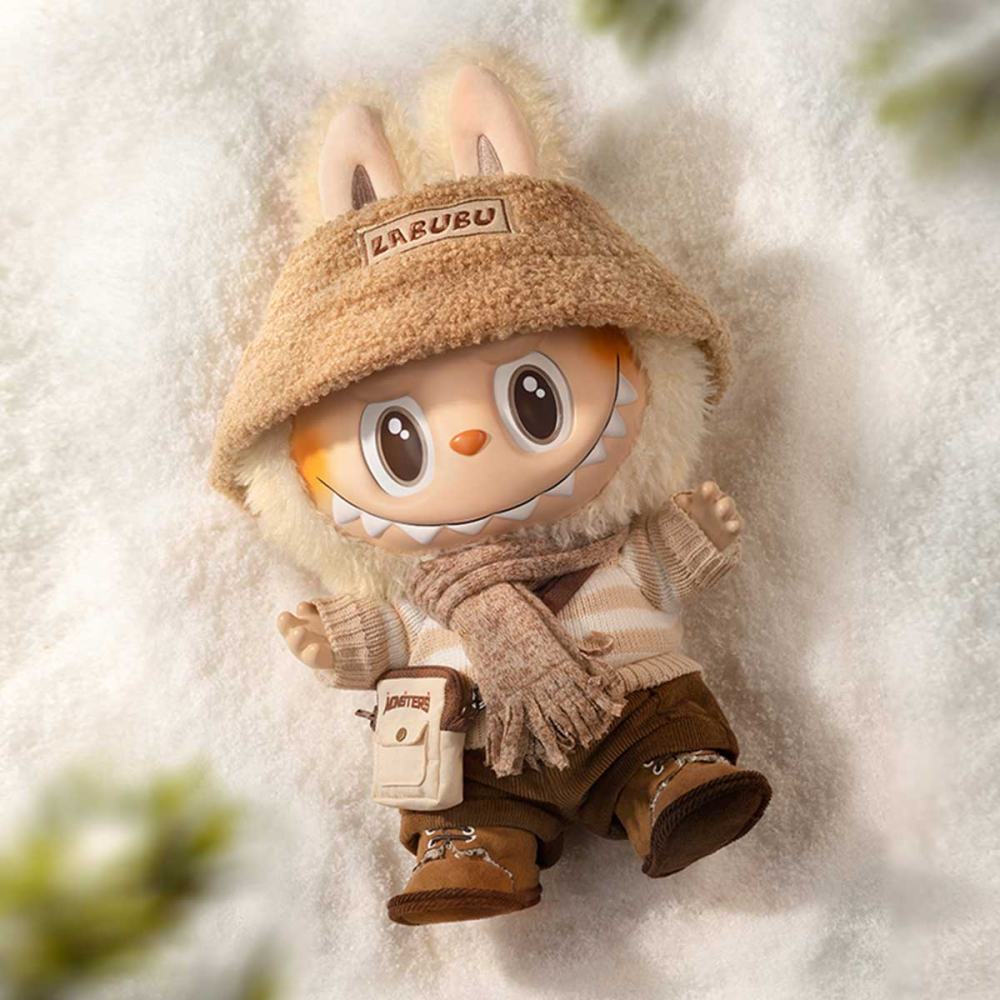 LABUBU 三代 拿鐵 🌼 THE MONSTERS  DRESS BE LATTE 搪膠毛絨公仔-細節圖5