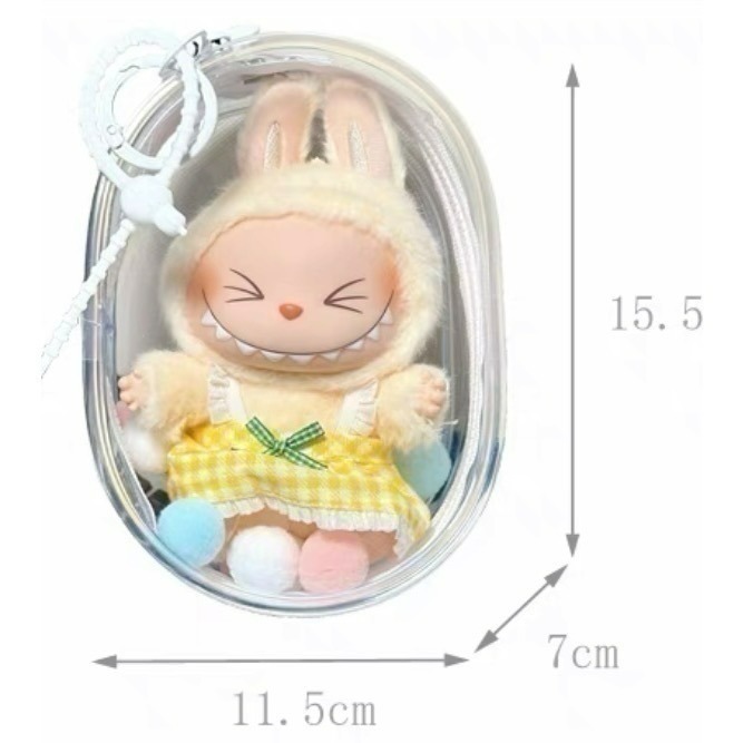 泡泡瑪特 THE MONSTERS 坐坐派對 搪膠毛絨盲盒 Labubu 盲盒 透明娃包-規格圖7