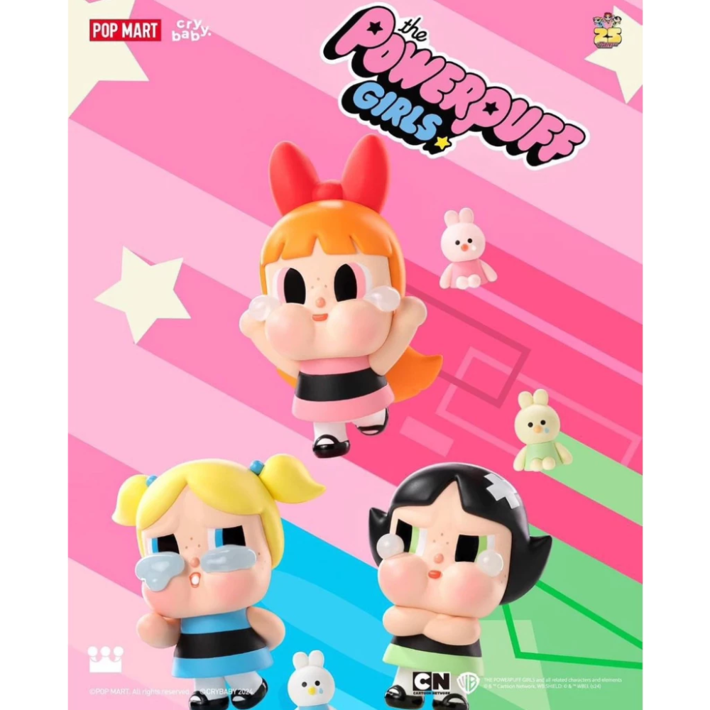 預購 CRYBABY 飛天小女警 泡泡瑪特 盲盒 哭娃飛天小女警 POP MART 一中盒 哭娃 花花兔-細節圖5