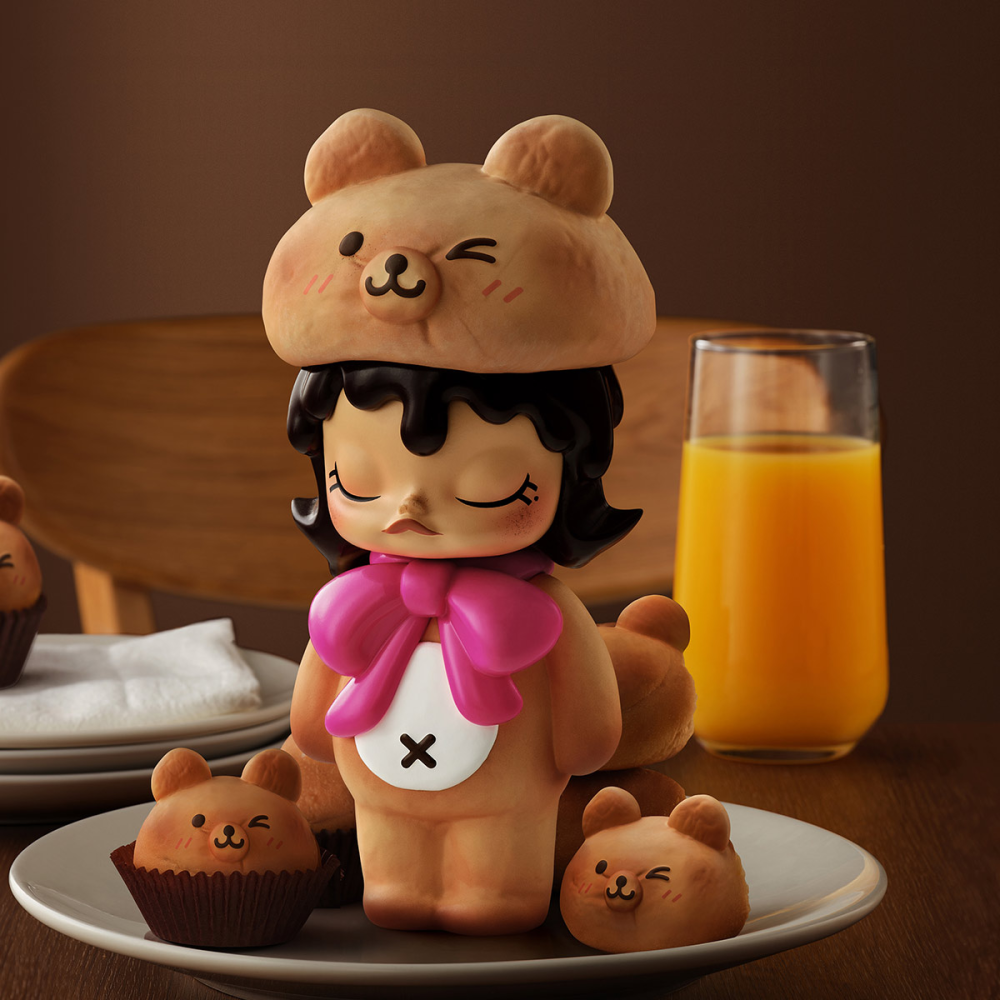 現貨 泡泡瑪特 MOLLY 麵包腦袋 盲盒 一中盒 麵包-細節圖2