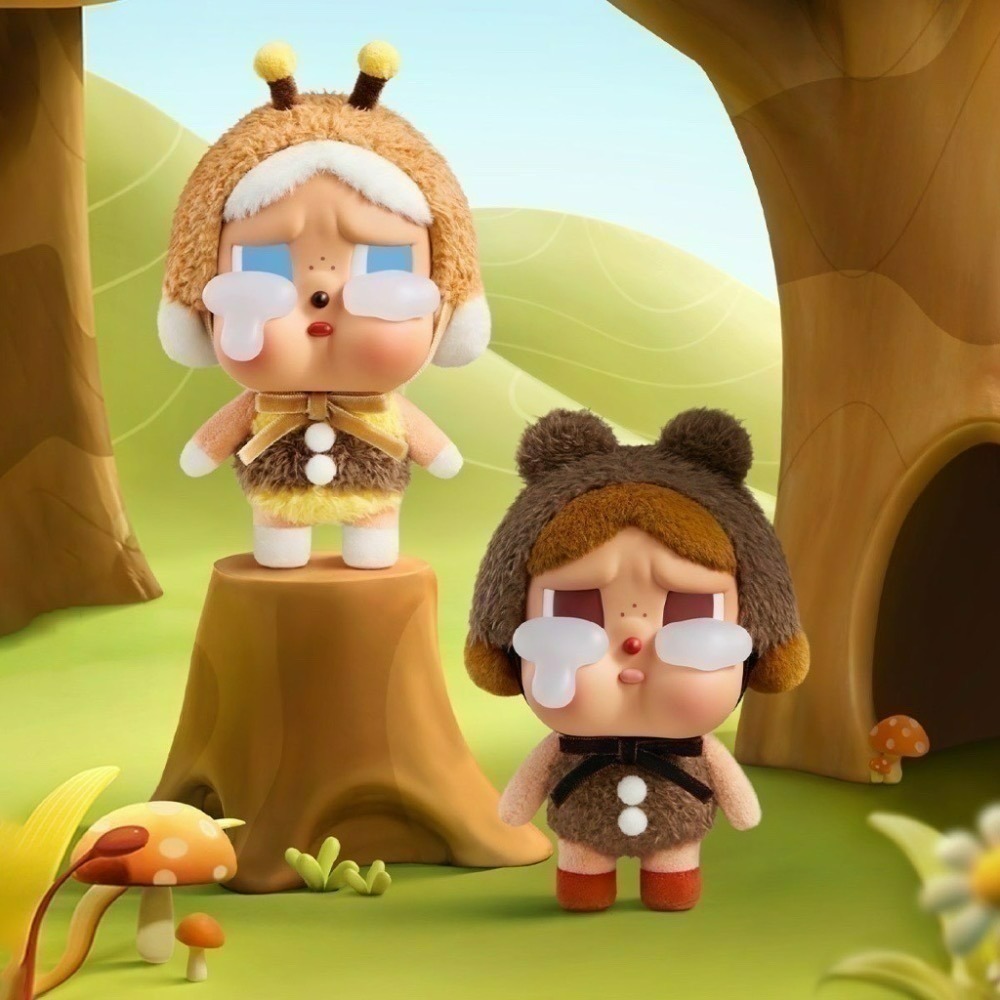 泡泡瑪特 Crybaby 哭娃 眼淚工廠 搪膠掛件 毛絨搪膠 盲盒 哭娃搪膠-細節圖3