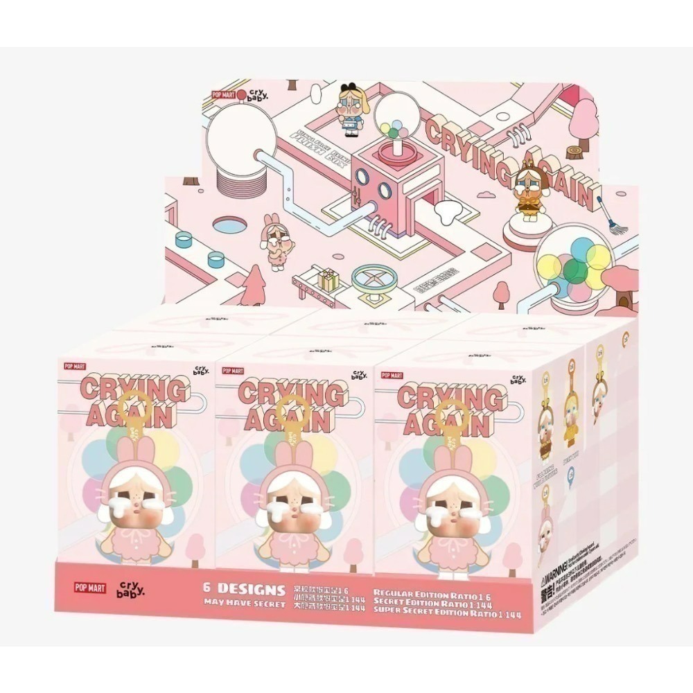 泡泡瑪特 Crybaby 哭娃 眼淚工廠 搪膠掛件 毛絨搪膠 盲盒 哭娃搪膠-規格圖6