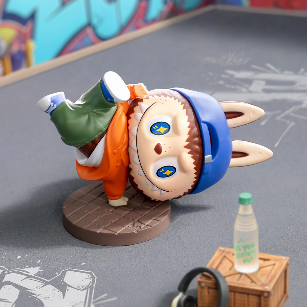 現貨 泡泡瑪特 LABUBU 街舞女孩 手辦 滑板labubu 吊卡-細節圖3