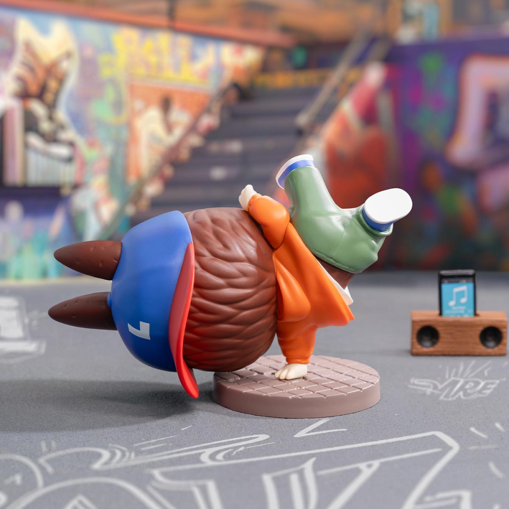 現貨 泡泡瑪特 LABUBU 街舞女孩 手辦 滑板labubu 吊卡-細節圖4