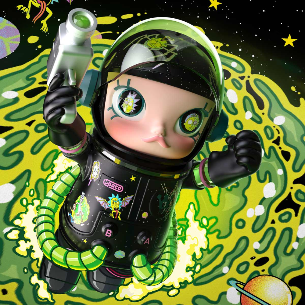 泡泡瑪特 MEGA SPACE Molly 400% 瑞克和莫蒂-細節圖3