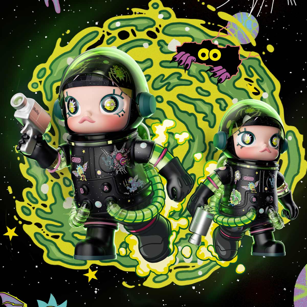 泡泡瑪特 MEGA SPACE Molly 400% 瑞克和莫蒂-細節圖4