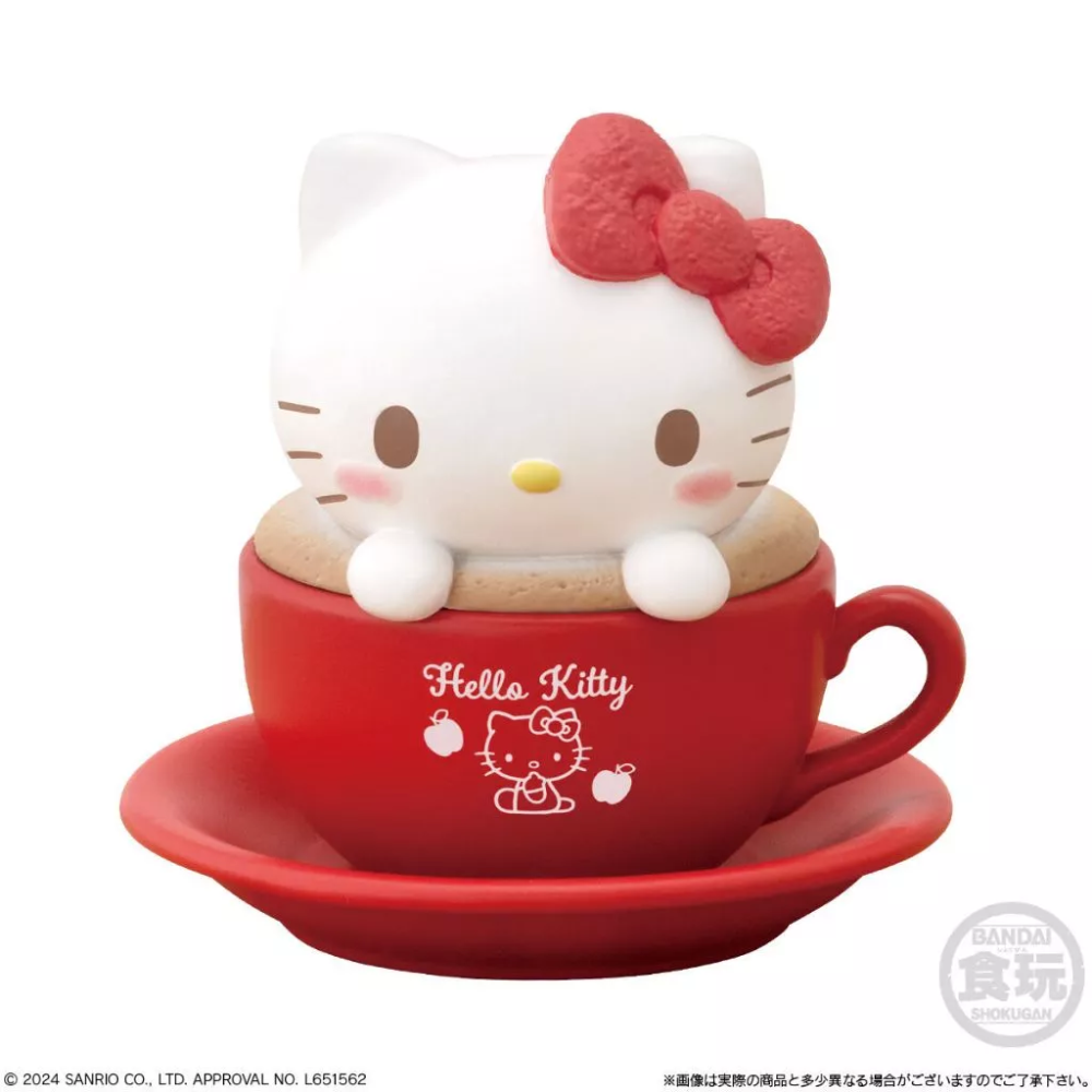 7-11同款 三麗鷗拉花公仔 三麗鷗咖啡杯 盒玩 整套8款 三麗鷗拿鐵公仔-規格圖2