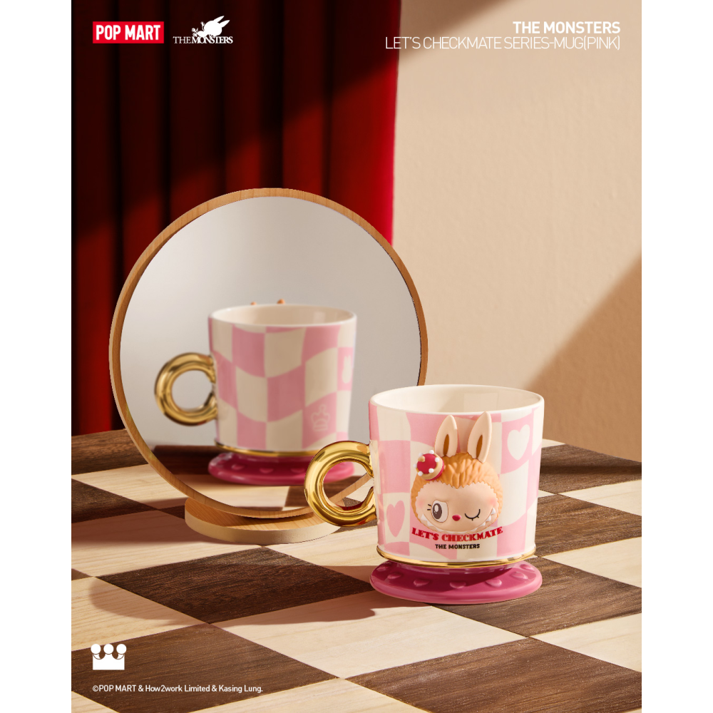 THE MONSTERS 象棋大冒險 馬克杯 國王 Labubu 象棋 馬克杯 粉色 藍色-細節圖3