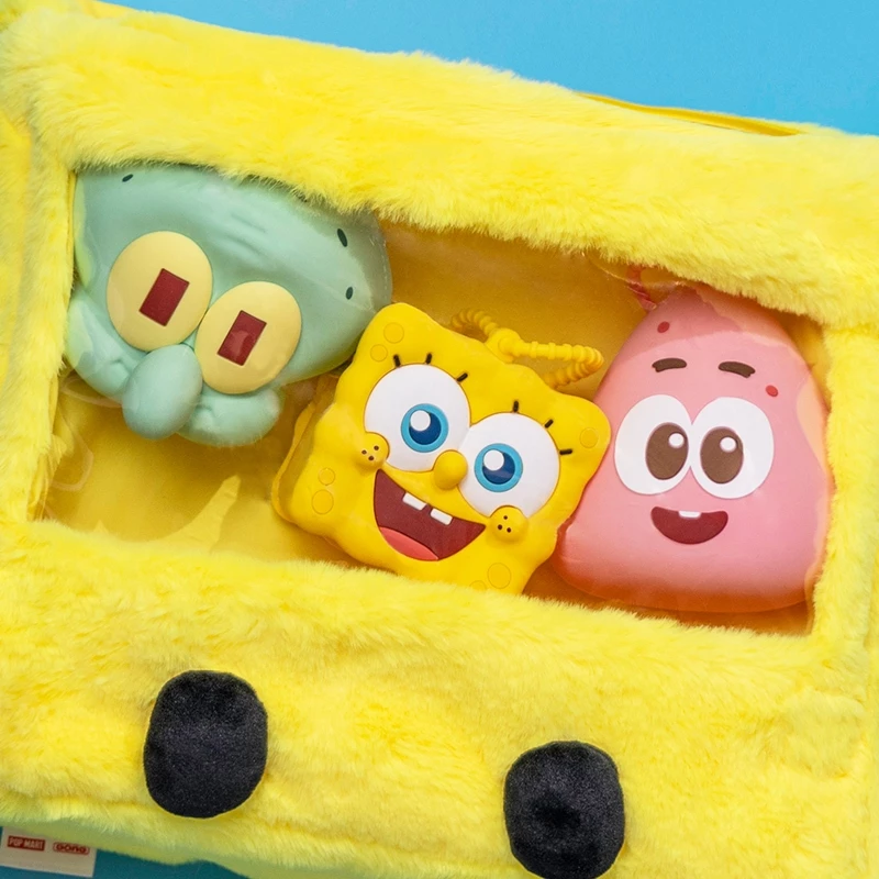 泡泡瑪特 海綿寶寶 比奇堡收納包 派大星 耳機包 零錢包 POP MART-細節圖4