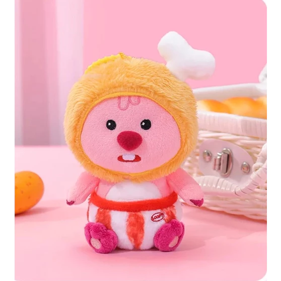 MINISO 名創優品 Loopy 烘焙食物 公仔 盲盒 掛件 loopy  天婦羅 炸雞 鯛魚燒 一中盒6入-細節圖3