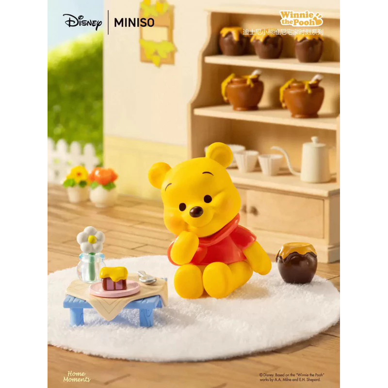 Miniso 名創優品 迪士尼小熊維尼 宅家時刻 維尼 宅在家 公仔 盲盒 盒抽 一中盒6入-細節圖3