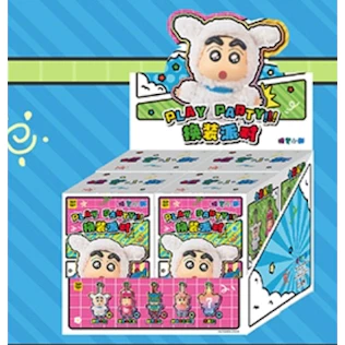 TOPTOY 蠟筆小新 換裝派對 搪膠毛絨掛件 盲盒 小新 粉紅鱷魚 動感超人-規格圖6