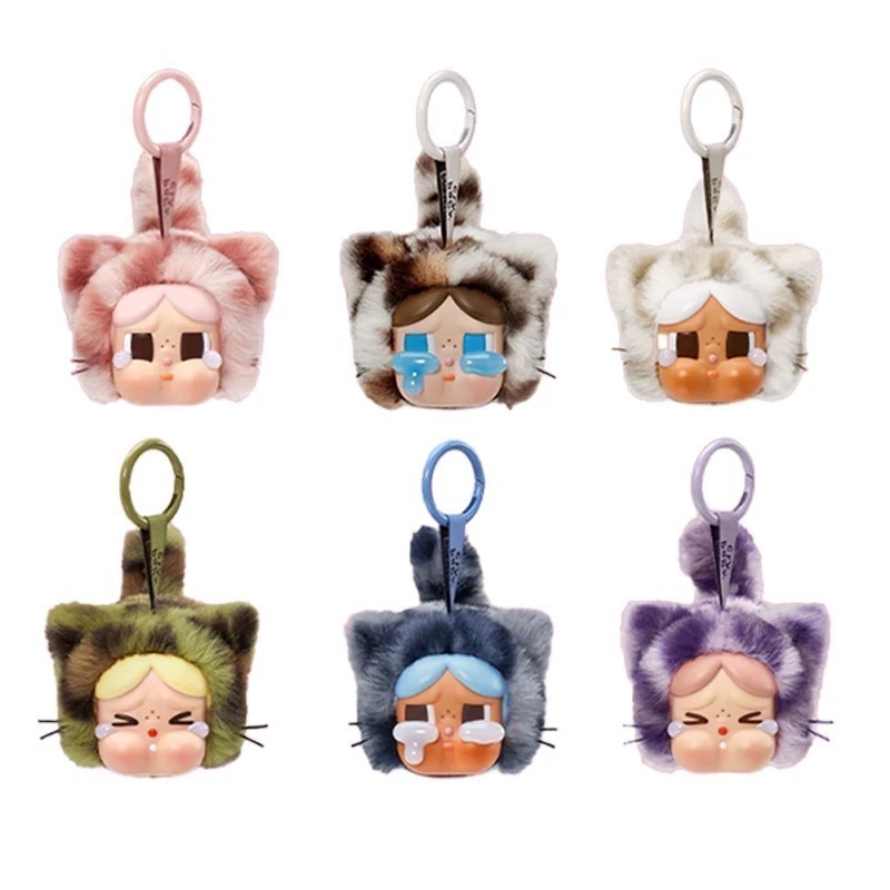 泡泡瑪特 CRYBABY 豹豹貓貓系列 哭娃 搪膠毛絨掛件 盲盒 POPMART-細節圖2