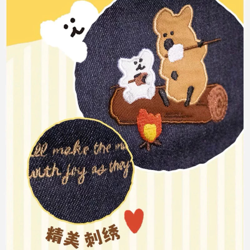 屈臣氏 x Dinotaeng 短尾矮袋鼠 牛仔包 單肩包 ｜柿子椒熊｜正版授權-細節圖5