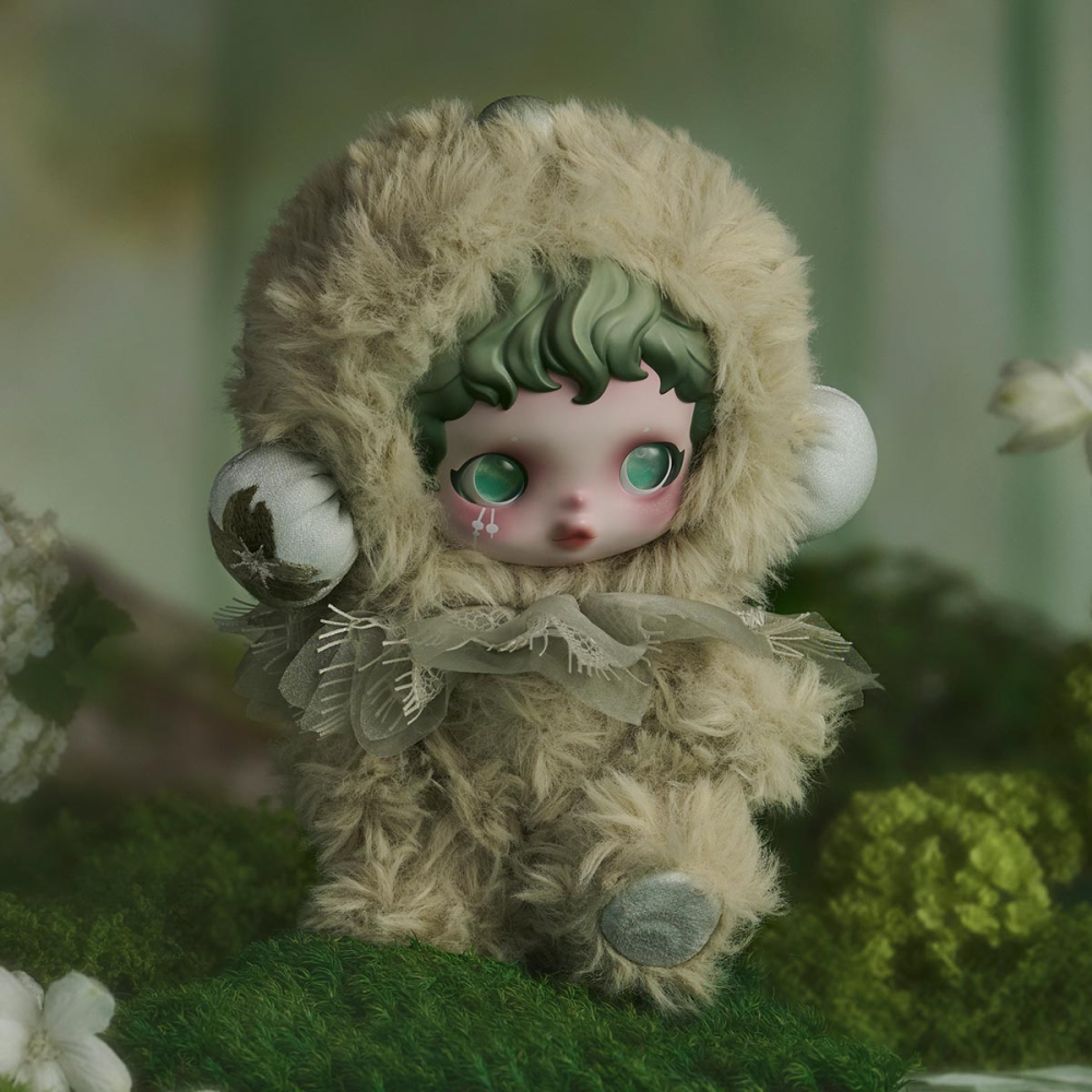 泡泡瑪特 SKULLPANDA 光織園系列毛絨公仔掛件-細節圖7