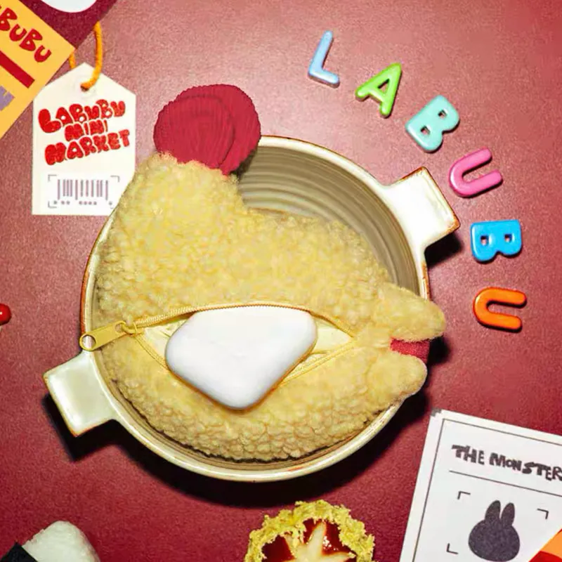 泡泡瑪特 THE MONSTERS LABUBU 拉布布 搞怪便利店-炸蝦耳機包 掛件 POPMART-細節圖3