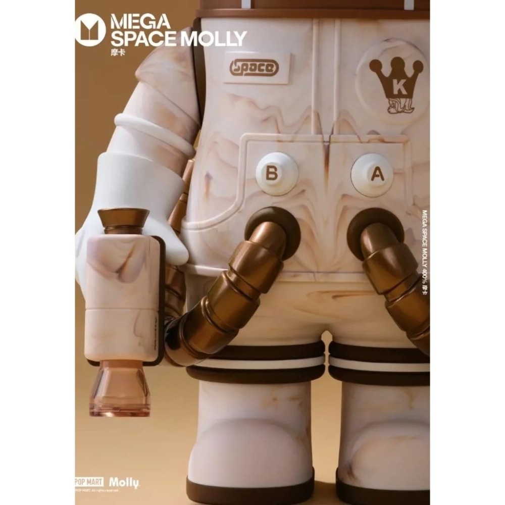 POPMART 泡泡瑪特🔥現貨🔥MEGA SPACE MOLLY 摩卡 400% (成都限定款)-細節圖4