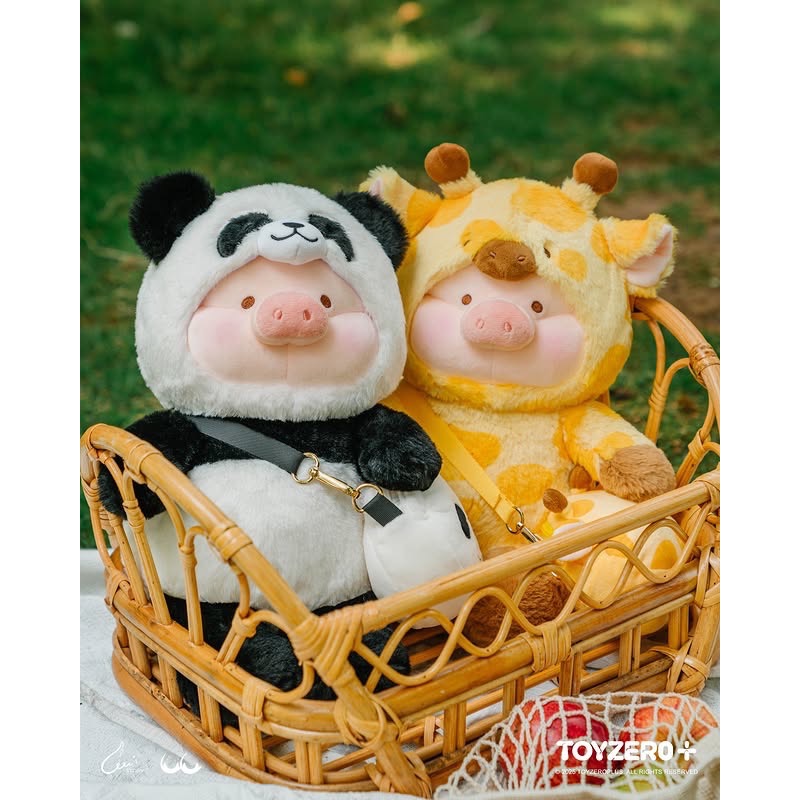 罐頭豬LuLu 動物派對 Lu毛絨公仔 長頸鹿 玩具反斗城限定款 小熊貓 大熊貓 無尾熊-細節圖4