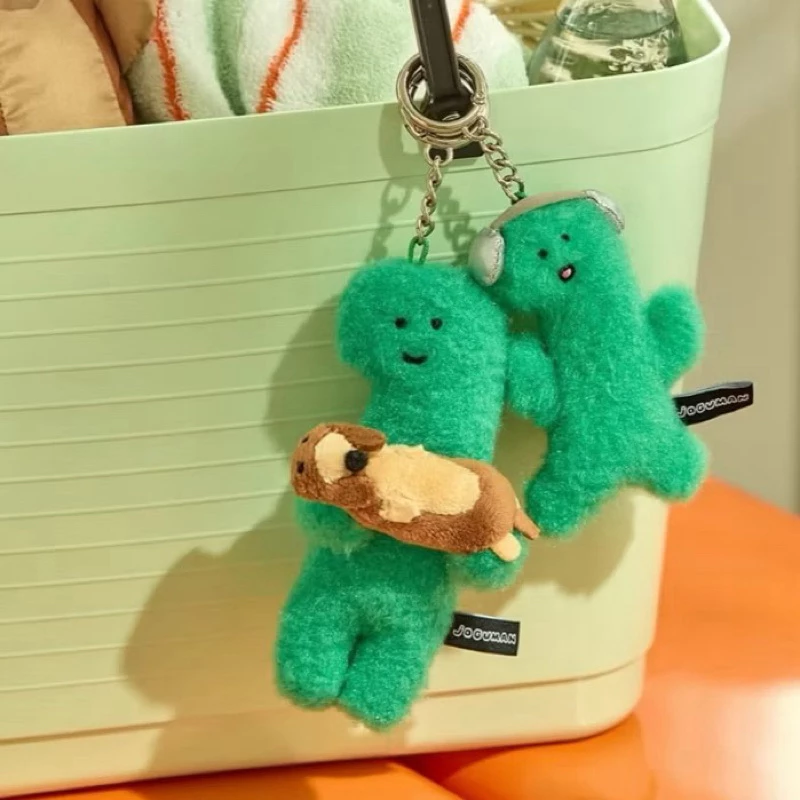 韓國文創 JOGUMAN THROW AWAY 玩偶鑰匙扣 鑰匙圈 LINE FRIENDS 恐龍 臘腸狗-細節圖2