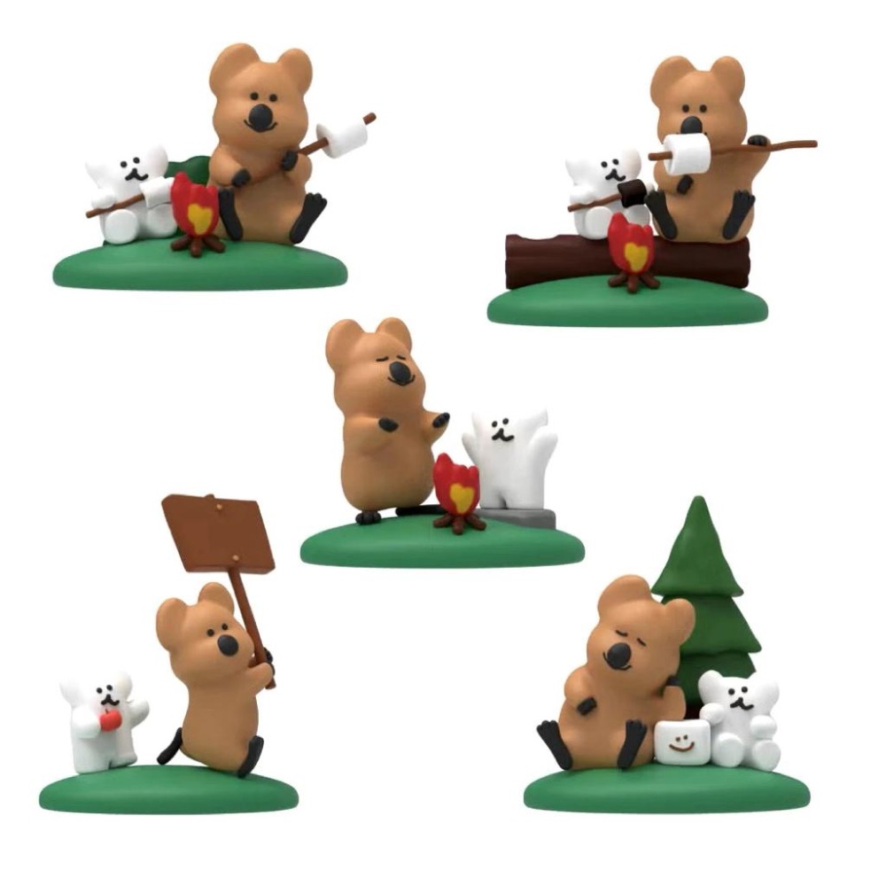 現貨🔥 7-11 DINOTAENG SUNSHINE 矮袋鼠 呆萌町 迴力車 六入組 QUOKKA 功能性公仔-細節圖5