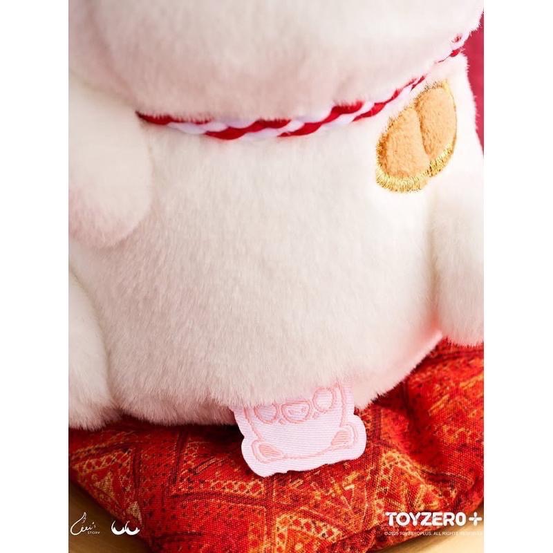 𝐥𝐮𝐜𝐤𝐲☘️ 罐頭豬LuLu 一喵在手 財富我有 膠臉毛絨掛件 公仔 LuLu豬 招財貓-細節圖5