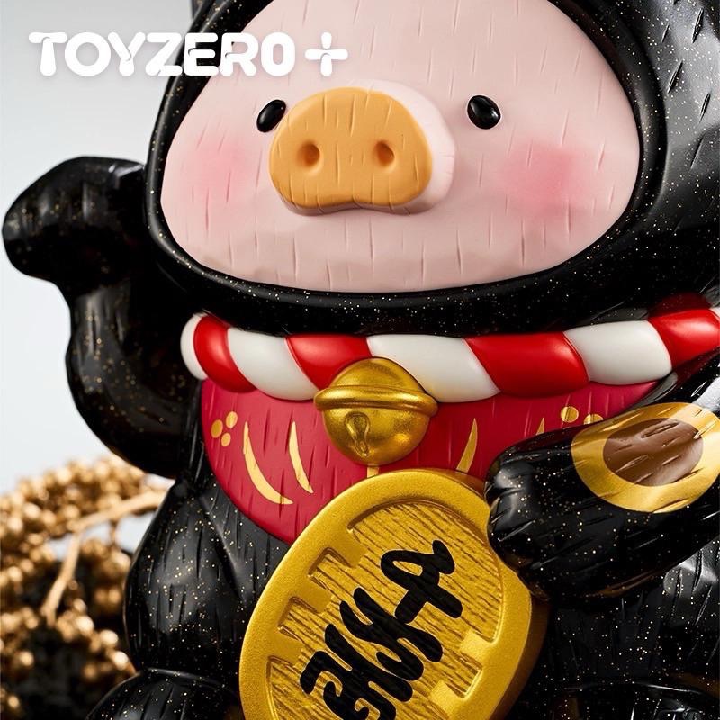 罐頭豬LuLu 仿木雕招財Lu 18cm 招財貓 公仔 LuLu豬-細節圖5