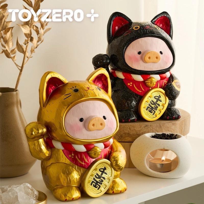 罐頭豬LuLu 仿木雕招財Lu 18cm 招財貓 公仔 LuLu豬-細節圖7