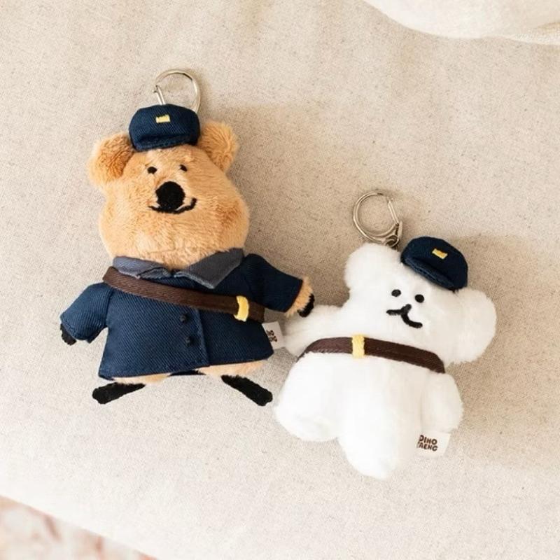 Dinotaeng 郵差Bobo 矮袋鼠 柿子椒熊 呆萌町 吊飾-細節圖3