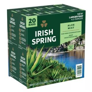 【Irish Spring】愛爾蘭體香皂-蘆薈保濕(106.3g*20塊入)-4062-細節圖2