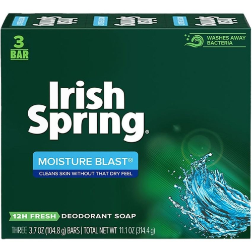 超商取貨限14組★原裝進口★美國Irish Spring愛爾蘭體香皂-超級滋潤104.8gx3塊