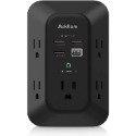 【竭力萊姆】現貨 美國原裝 Addtam USB-C 壁式充電器 夜燈 3A 5插座 4USB 電湧保護 延長線-規格圖10