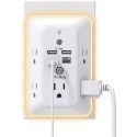 【竭力萊姆】現貨 美國原裝 Addtam USB-C 壁式充電器 夜燈 3A 5插座 4USB 電湧保護 延長線-規格圖10