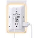 【竭力萊姆】現貨 美國原裝 Addtam USB-C 壁式充電器 夜燈 3A 5插座 4USB 電湧保護 延長線-規格圖10