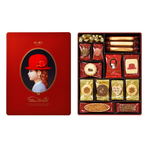 日本 紅帽子餅乾禮盒（有提袋） 紅帽子 原廠公司貨 鐵盒