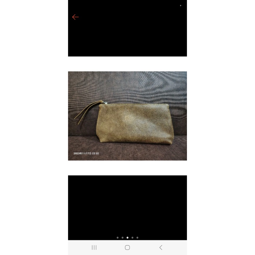 九成九新-roots麂皮手提包 $4000 尺寸：30×20×12 附贈同花色化妝包 24×14-細節圖2