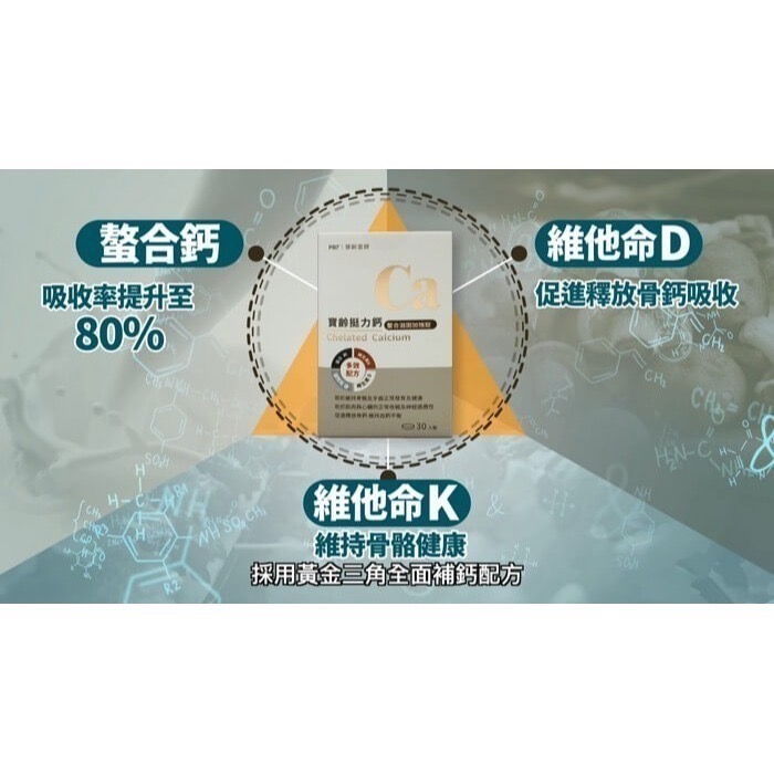 挺力鈣 30錠/盒⚜️PBF 寶齡富錦 螯合滋固加強錠 螯合鈣 維生素K 維生素D 礦物質 硼 甘胺酸鈣-細節圖9