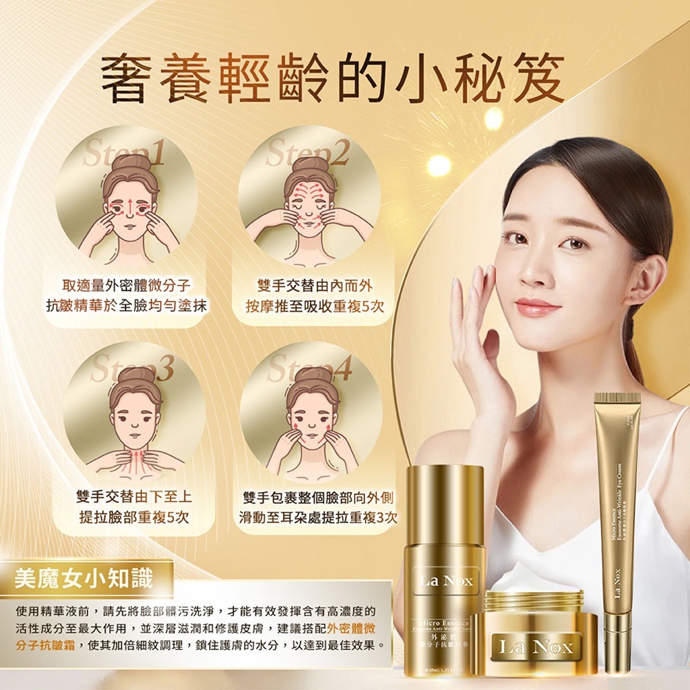 外密體微分子抗皺精華 40ml⚜️La Nox 美國獨家高純度 三胜肽 Moist24™ 瑞士冰酒精萃 芋螺毒素肽 緊緻-細節圖5