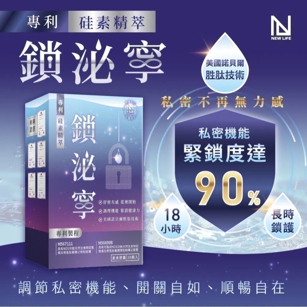 鎖泌寧 30顆/盒⚜️NEW LIFE 專利硅素精萃 美國諾貝爾胜肽技術 SNS-1 濃縮酵母粉 玫瑰果萃取物 維生素C-細節圖8