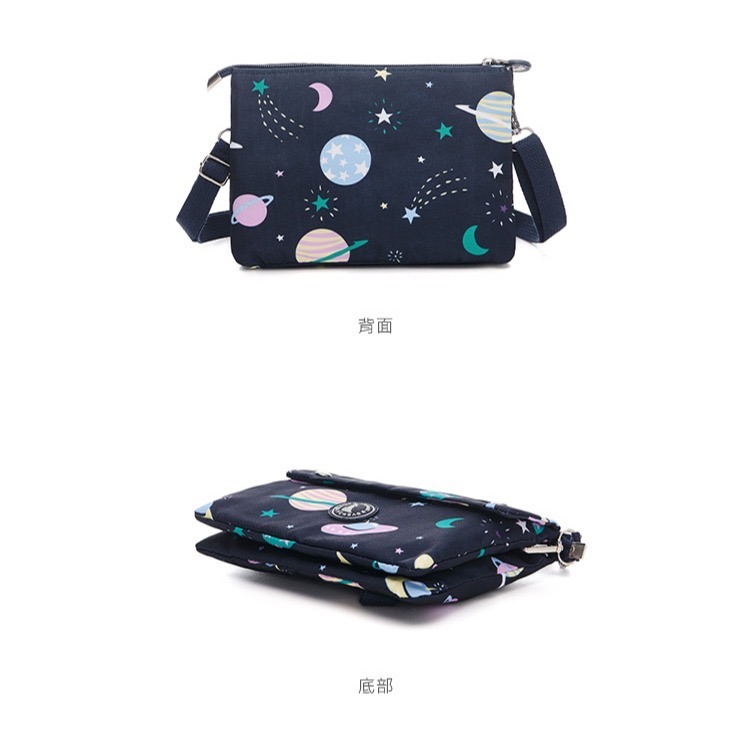 橫式造型百搭斜背包⚜️B.S.D.S 冰山袋鼠 楓糖瑪芝 日系花布 耐磨 輕盈 防潑水 拉鍊夾層 磁扣-細節圖6