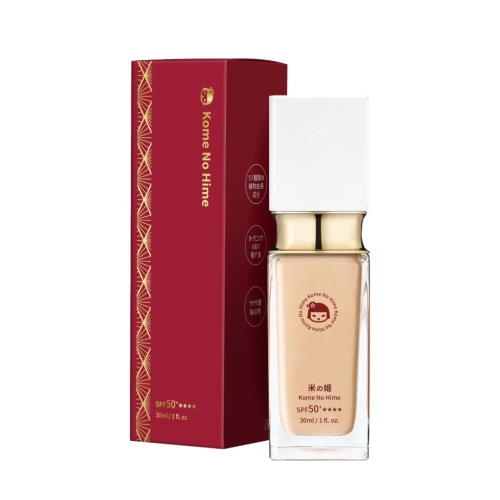 植萃光感防曬粉底液 30ml⚜️日本米之姬 SPF50+★★★★ Kome No Hime 日本吉野櫻 雪花蓮 米多醣體-規格圖8