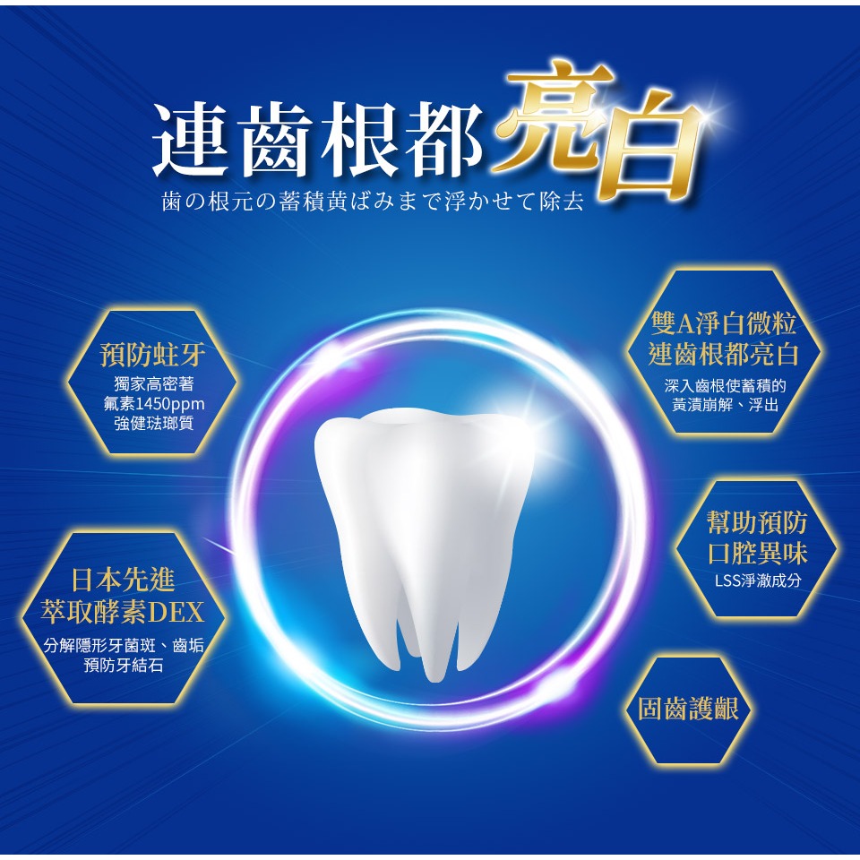 固齒佳PRO酵素亮白牙膏 95g⚜️LION 獅王 覆盆莓薄荷 極上亮白美齒 雙A淨白微粒 獨特高密著氟素 日本原裝進口-細節圖5