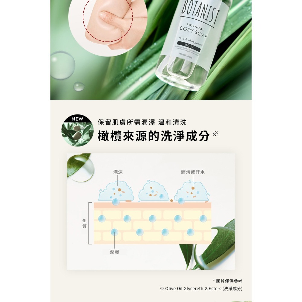 植物性沐浴乳 深層保濕型 490mL⚜️BOTANIST 摩洛哥堅果油 角鯊烷 乳油木果油 甜杏仁油 橄欖來源洗淨成分-細節圖5