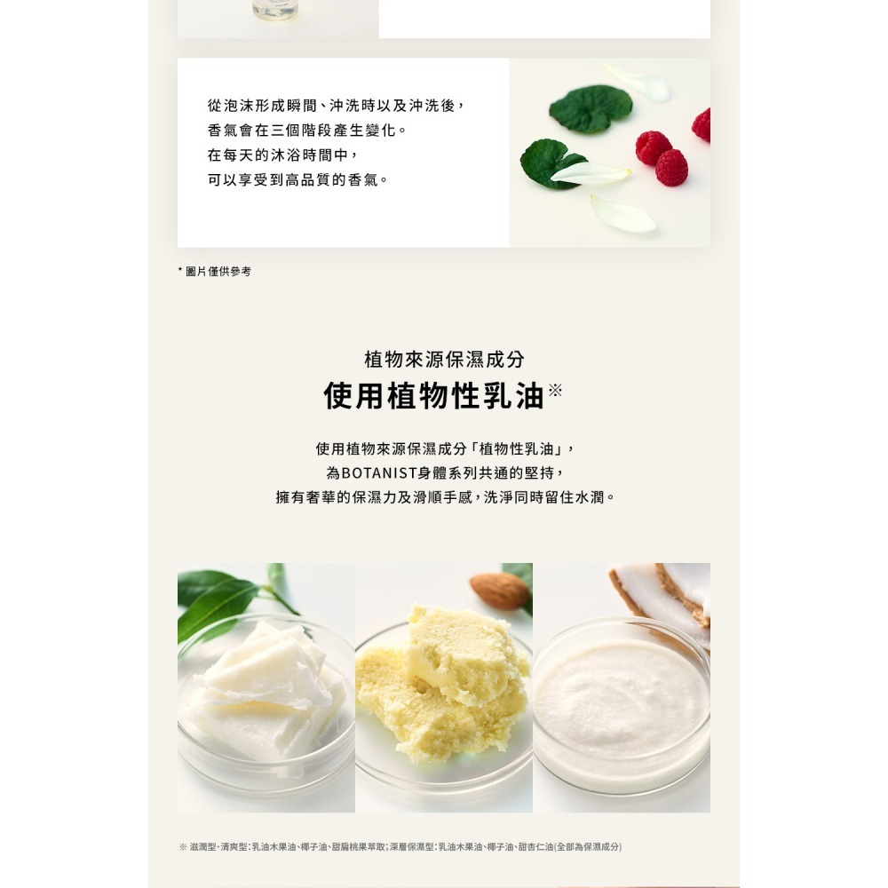 植物性沐浴乳 深層保濕型 490mL⚜️BOTANIST 摩洛哥堅果油 角鯊烷 乳油木果油 甜杏仁油 橄欖來源洗淨成分-細節圖7