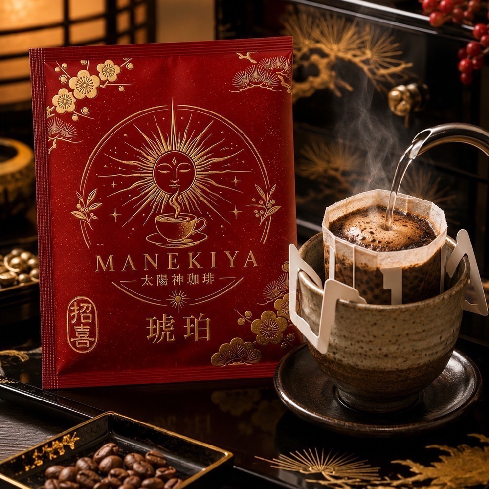 【招喜屋MANEKIYA】太陽神．琥珀(多層次焙煎日式慢烘咖啡/精品豆/中偏深焙/濾掛咖啡)-規格圖2